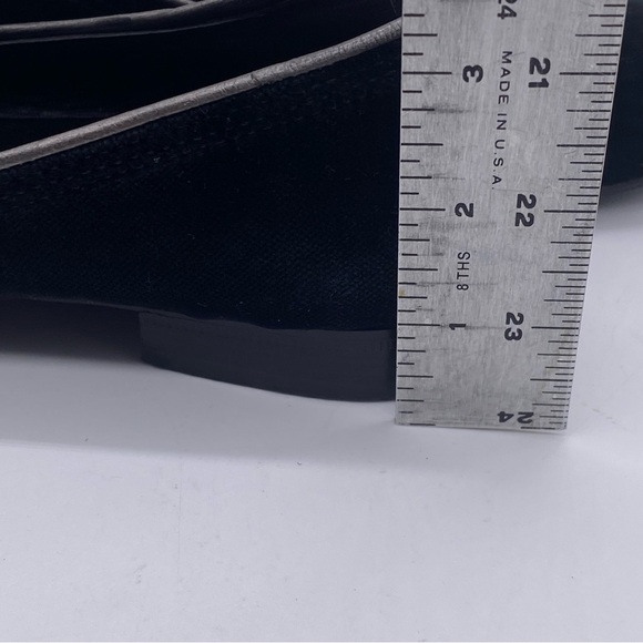 Marc Fisher Vintage Black Velvet/leather flat shoes Sixe 6.5 Made in Italy 🇮🇹 - Picture 10 of 10